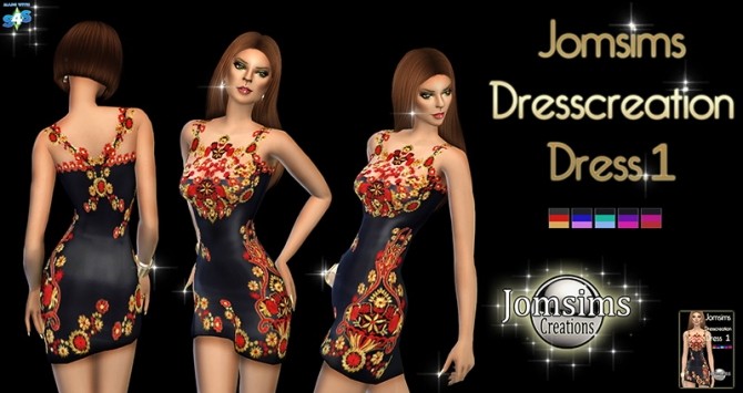Sims 4 3 dresses at Jomsims Creations
