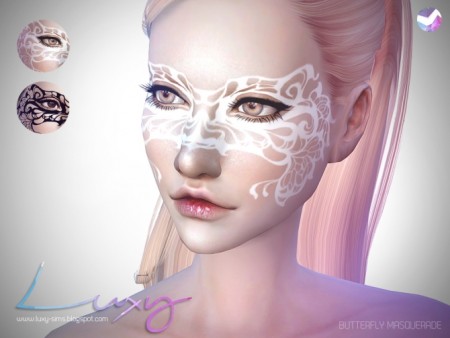 Butterfly Masquerade mask by LuxySims at SimsWorkshop