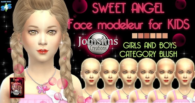 Sims 4 Sweet angel for kids: eye mask, modeler and lashes at Jomsims Creations
