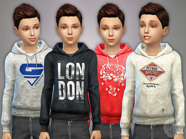 Sims 4 Hoodie for Boys P07 by lillka at TSR