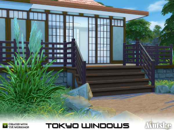 Sims 4 Tokyo Windows by mutske at TSR