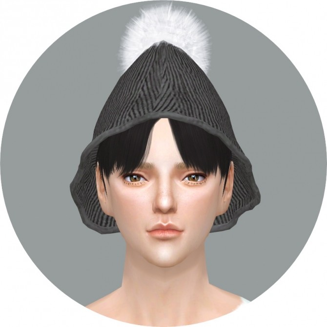 Sims 4 PomPom Knit Cone Beanie at Marigold