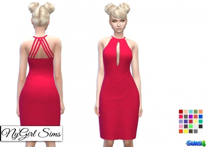 Sims 4 Strappy Back Pencil Dress at NyGirl Sims