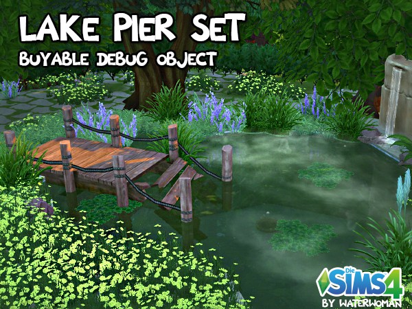 Sims 4 Lake Pier Set by Waterwoman at Akisima