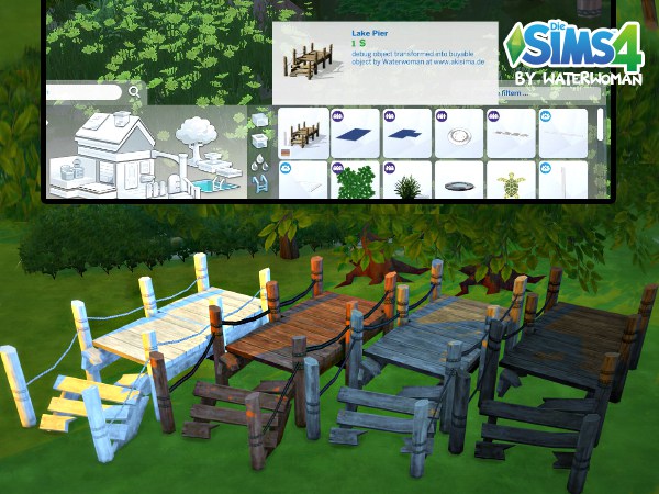 Sims 4 Lake Pier Set by Waterwoman at Akisima