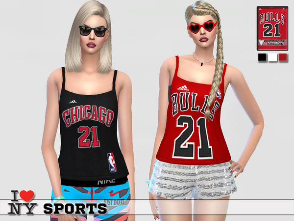 Sims 4 I love New York Sport Set by Pinkzombiecupcakes at TSR