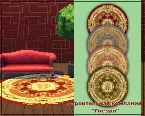 Sims 4 Round rugs 01 at Sims by Mulena
