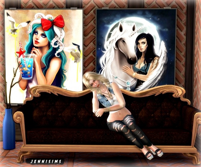 Sims 4 Mystery Party paintings (9 designs) at Jenni Sims