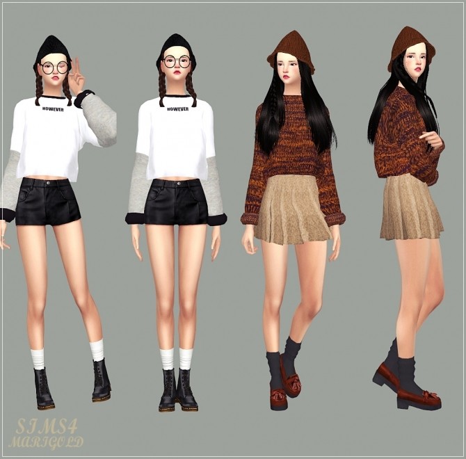 Knit Cone Beanie at Marigold » Sims 4 Updates