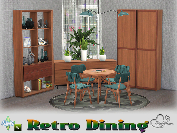 Sims 4 Retro Diningroom by BuffSumm at TSR