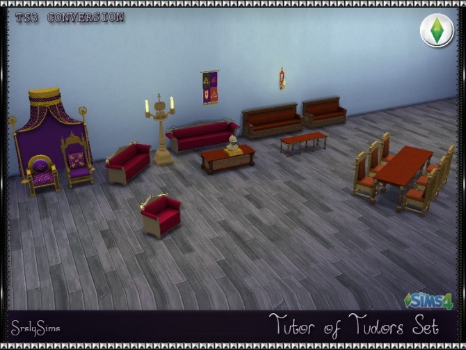 Sims 4 Tutor of Tudors Set conversion at SrslySims