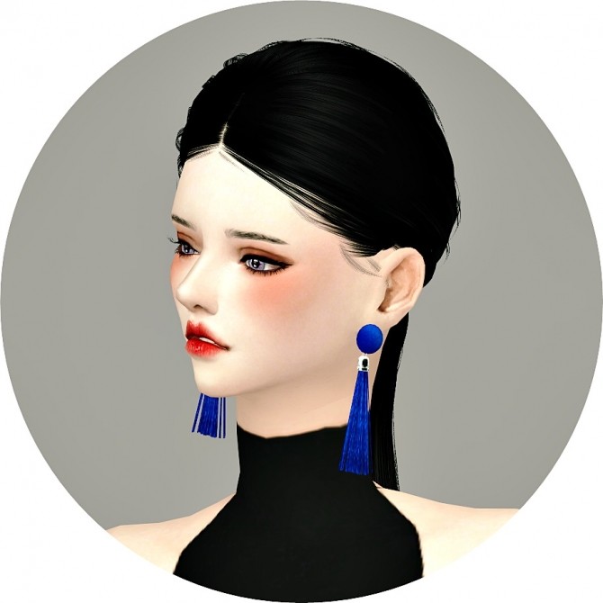 Sims 4 Big tassel earrings at Marigold