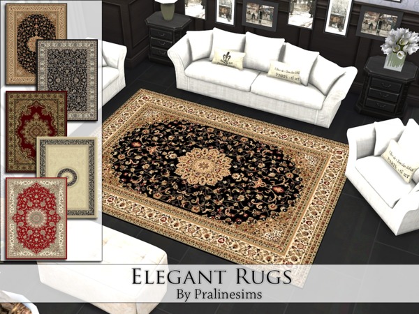Sims 4 Elegant Rugs by Pralinesims at TSR