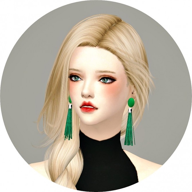 Sims 4 Big tassel earrings at Marigold