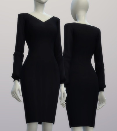 Chiffon blouse dress at Rusty Nail » Sims 4 Updates