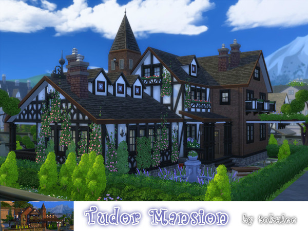 Sims 4 Tudor Mansion by leetoku at TSR