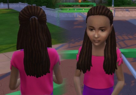 Dread Half Up for Girls at My Stuff » Sims 4 Updates