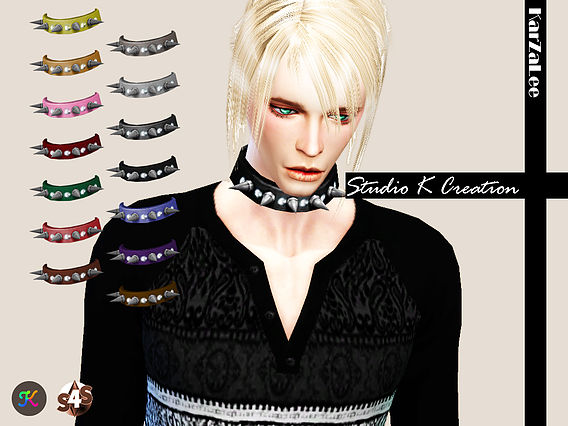 Sims 4 Spiked Collar for male at Studio K Creation