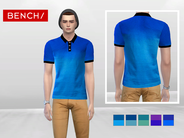 Sims 4 Light Ombre Polo by McLayneSims at TSR
