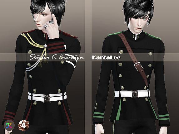 Seraph of the End-uniform for male at Studio K-Creation » Sims 4 Updates