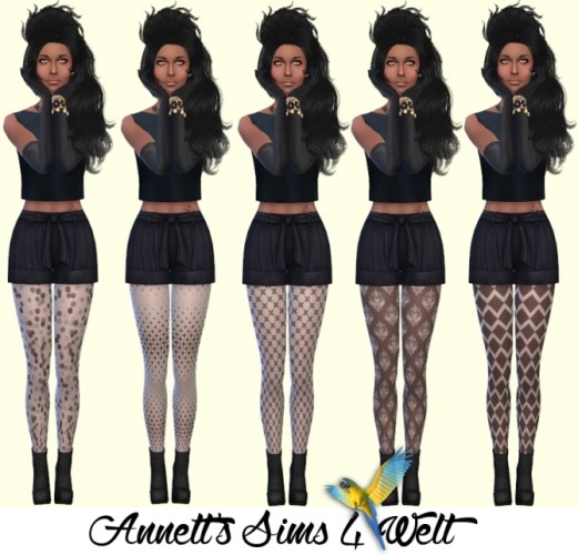 Black & White Tights at Annett’s Sims 4 Welt » Sims 4 Updates