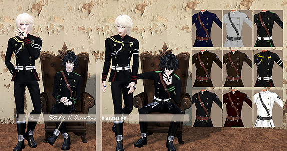 Sims 4 Seraph of the End uniform for male at Studio K Creation