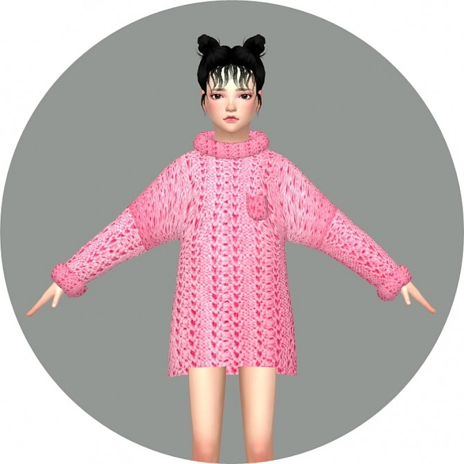 Sims 4 Child Long Sweater at Marigold