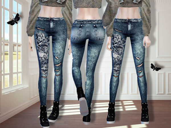Sims 4 MFS Maurice Jeans by MissFortune at TSR
