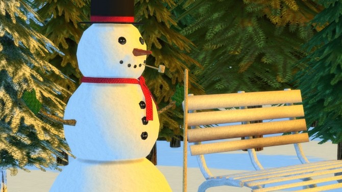 Sims 4 Snowy Outdoor Set at Helen Sims