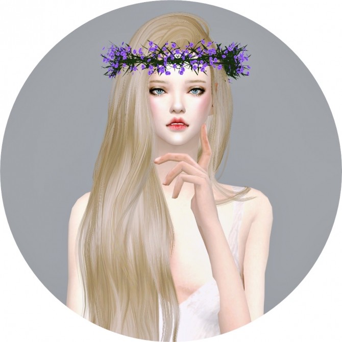 Sims 4 Gypsophila Flower Crown at Marigold