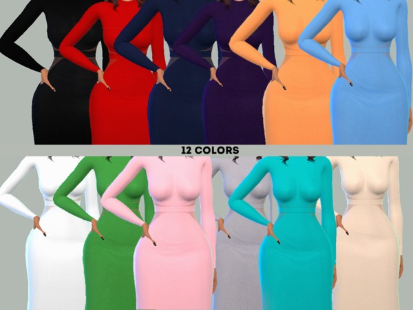 Sims 4 Jenner Dress by NataliMayhem at TSR