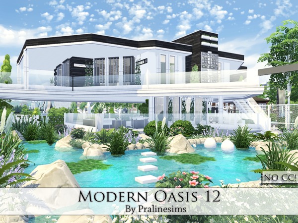 Sims 4 Modern Oasis 12 by Pralinesims at TSR