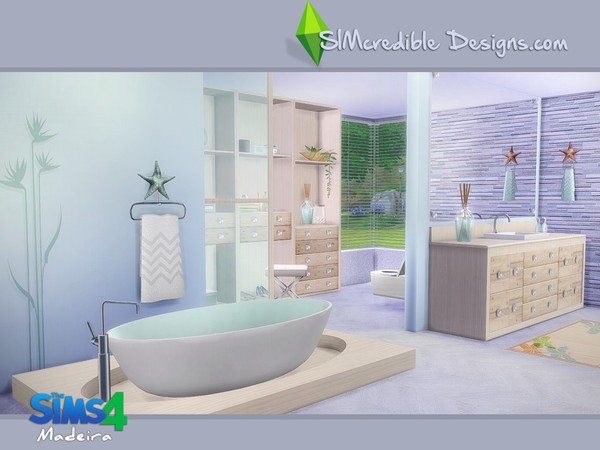 Sims 4 Madeira bathroom by SIMcredible at TSR