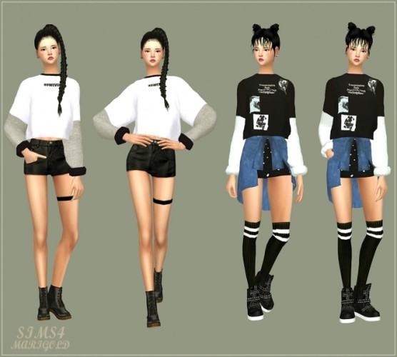 Batwing Sleeve Sweatshirt V2 at Marigold » Sims 4 Updates