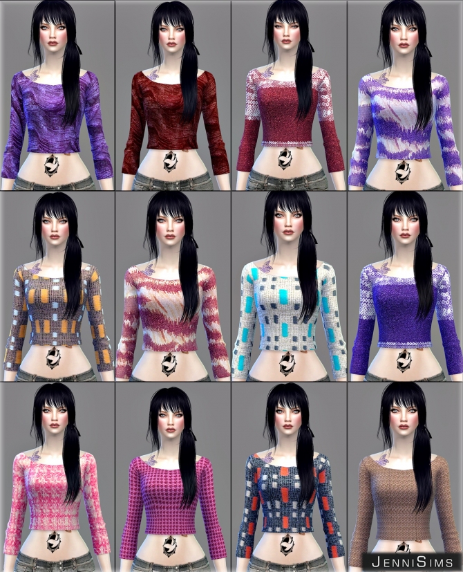 Top Shirts Romantic at Jenni Sims » Sims 4 Updates