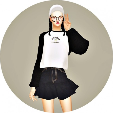 Batwing Sleeve Sweatshirt V1 at Marigold » Sims 4 Updates