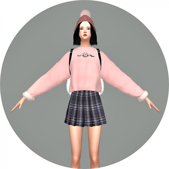 Batwing Sleeve Sweatshirt V1 at Marigold » Sims 4 Updates