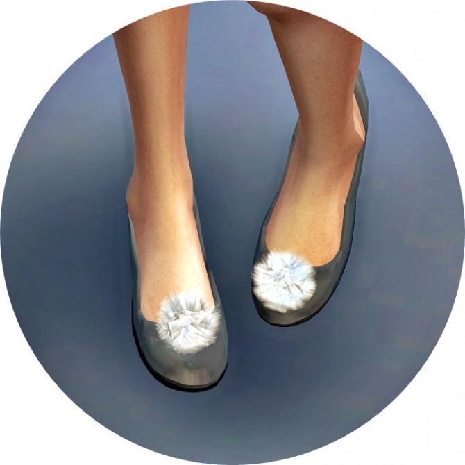 Sims 4 PomPom Basic Flat Shoes at Marigold