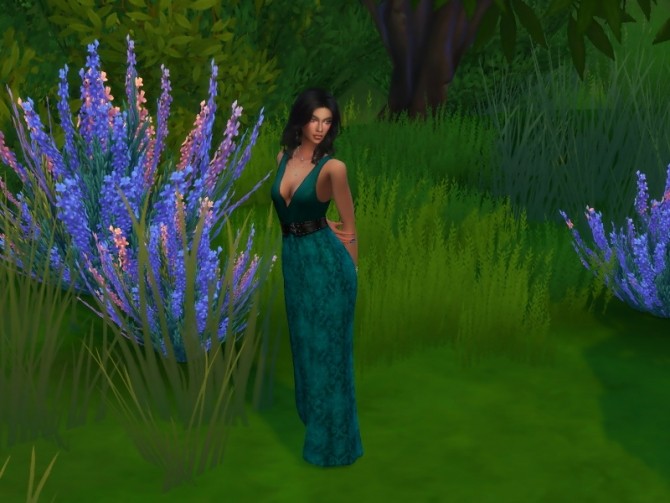 Sims 4 MOVIE HANGOUTS BELTED GOWN RECOLORS at NiteSkky Sims