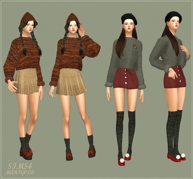 Sims 4 Batwing Sleeve Sweater at Marigold