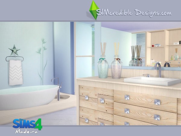 Sims 4 Madeira bathroom by SIMcredible at TSR