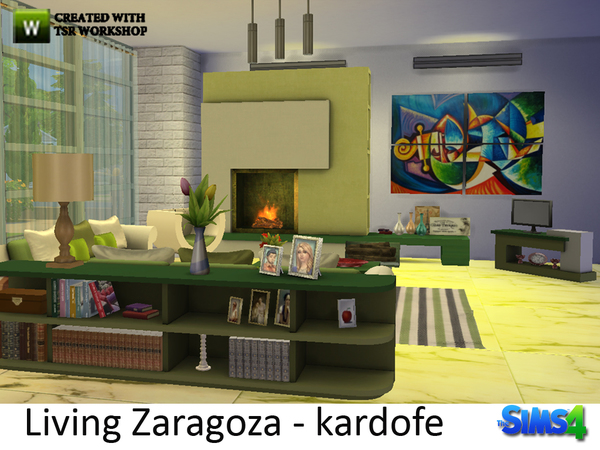 Sims 4 Living Zaragoza by kardofe at TSR