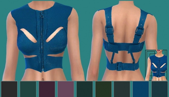 Sims 4 Leather top at Gisheld
