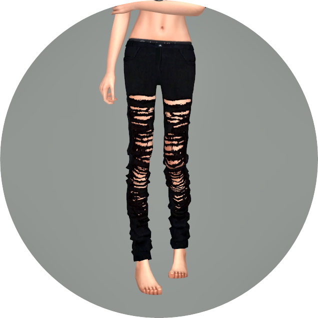 Sims 4 Ripped Pants Skinny Fit at Marigold