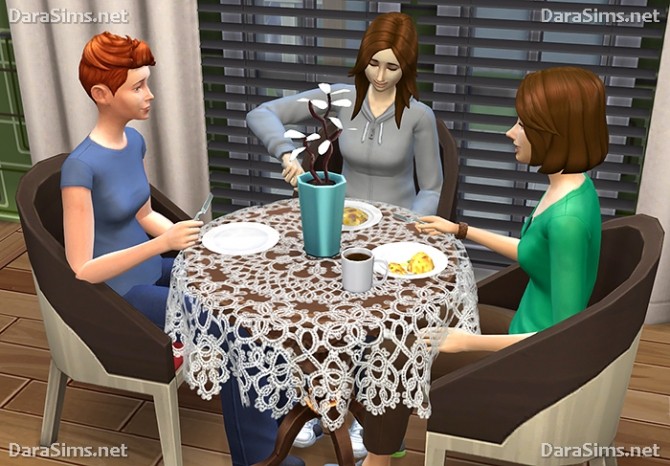 Sims 4 Lace Tablecloth Set at Dara Sims