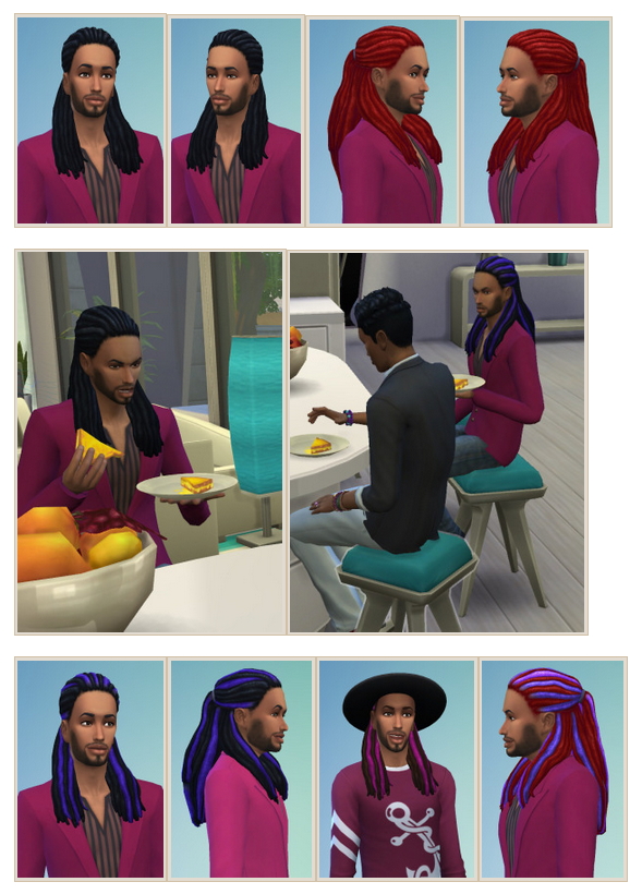Sims 4 PopcornDreads mono and colored for Men at Birksches Sims Blog