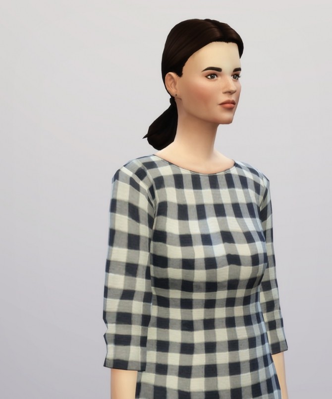 Sims 4 Boxy check dress at Rusty Nail
