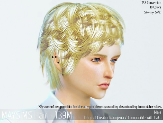 Sims 4 Hair 139M (Raonjena) at May Sims