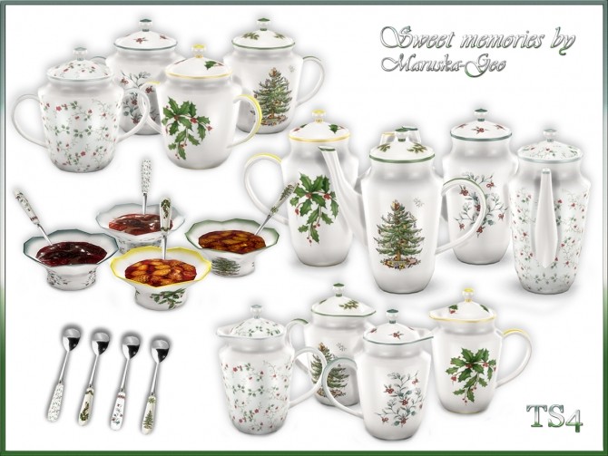 Sims 4 Sweet memories tea set at Maruska Geo