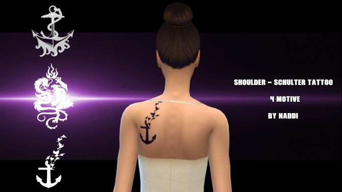 Sims 4 Shoulder tattoo at Naddi